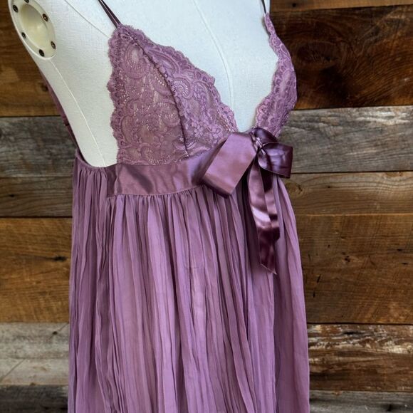 Victoria’s Secret Lavender Lace Babydoll Nightie Set– Size M - Picture 4 of 16